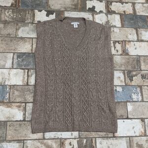 Sincerely Jules Women's Large Tan Beige Sweater Vest